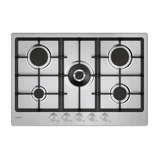 Candy Moderna CHG74WTX Acero inoxidable Integrado 74.5 cm Encimera de gas 5 zona(s