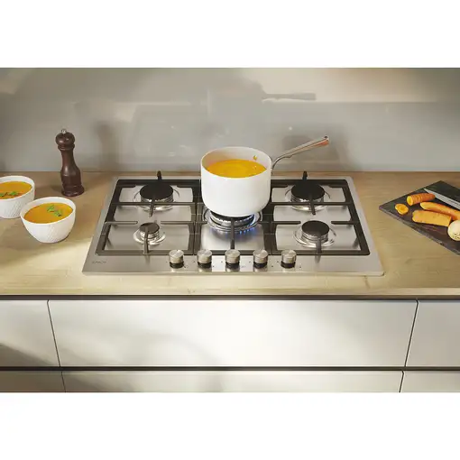 Candy Moderna CHG74WTX Acero inoxidable Integrado 74.5 cm Encimera de gas 5 zona(s