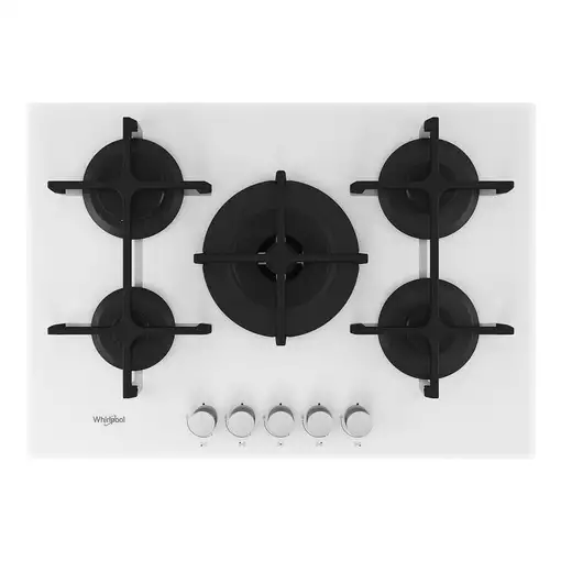 Whirlpool GOA 7523/WH Blanco Integrado 75 cm Encimera de gas 5 zona(s)