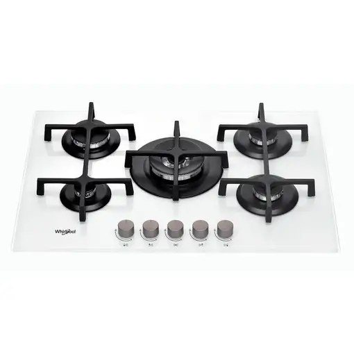 Whirlpool GOA 7523/WH Blanco Integrado 75 cm Encimera de gas 5 zona(s)