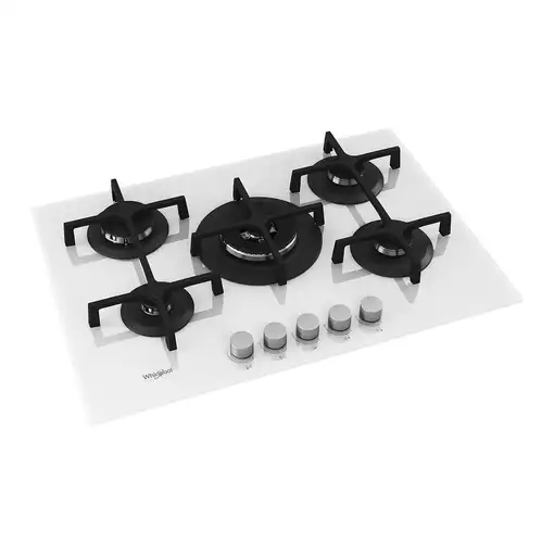 Whirlpool GOA 7523/WH Blanco Integrado 75 cm Encimera de gas 5 zona(s)