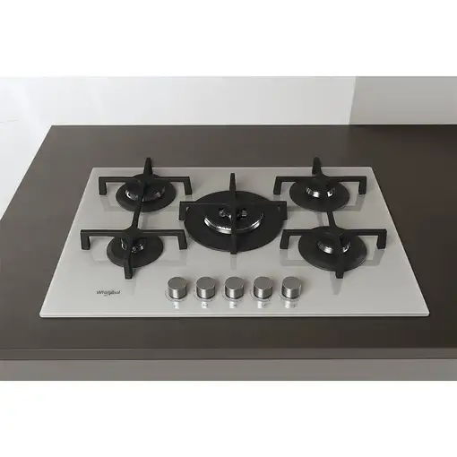 Whirlpool GOA 7523/WH Blanco Integrado 75 cm Encimera de gas 5 zona(s)