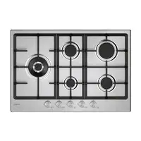 Candy CHG7WL4WTX Acero inoxidable Integrado 74.5 cm Encimera de gas 5 zona(s)