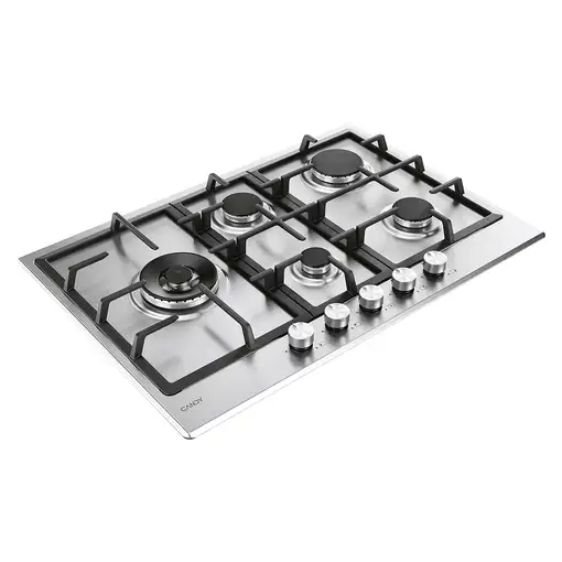 Candy CHG7WL4WTX Acero inoxidable Integrado 74.5 cm Encimera de gas 5 zona(s)