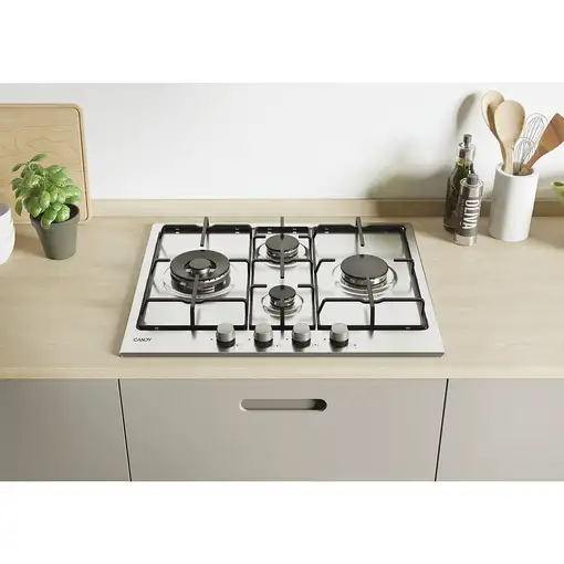 Candy Idea CHW6D4WX Acero inoxidable Integrado 60 cm Encimera de gas 4 zona(s)