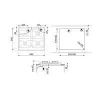 Smeg Victoria SR964XGH hobs Acero inoxidable Integrado 60 cm Encimera de gas 4 zon