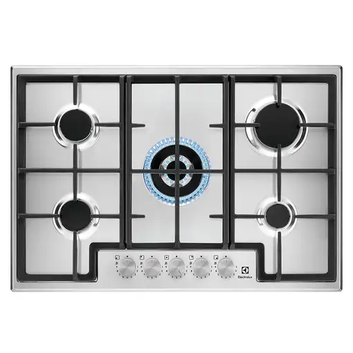 Electrolux EGS75362X Acero inoxidable Integrado 75 cm Encimera de gas 5 zona(s)