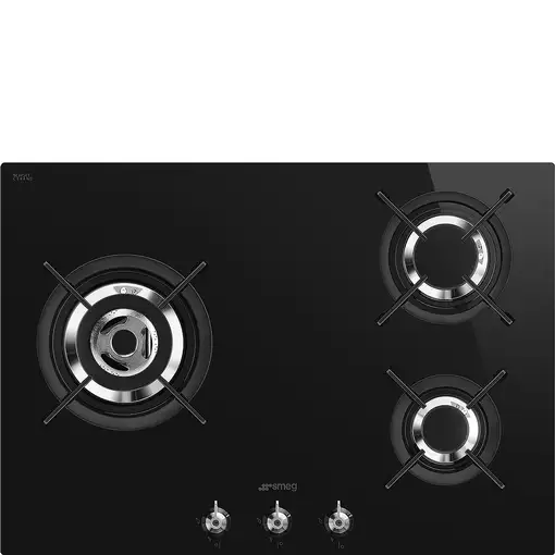 Smeg Classic PV373LCN hobs Negro Integrado 70 cm Encimera de gas 3 zona(s)
