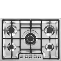 Smeg Classic PGF75-4 hobs Acero inoxidable Integrado 72 cm Encimera de gas 5 zona(