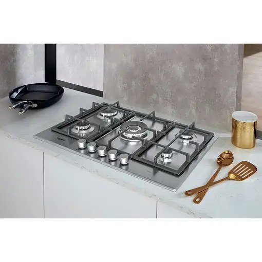 Whirlpool GMR 7522/IXL Acero inoxidable Integrado 73 cm Encimera de gas 5 zona(s)