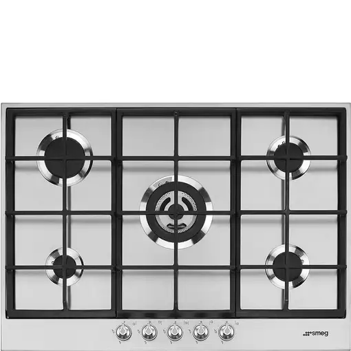 Smeg PX175 hobs Acero inoxidable Integrado Encimera de gas 5 zona(s)