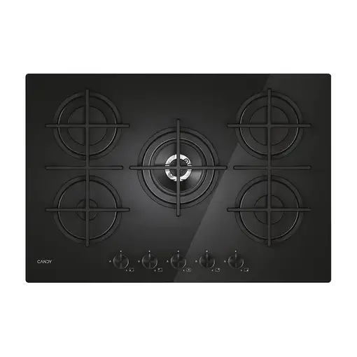 Candy CVG74WTB Negro Integrado 75 cm Encimera de gas 5 zona(s)