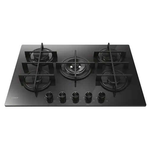 Candy CVG74WTB Negro Integrado 75 cm Encimera de gas 5 zona(s)
