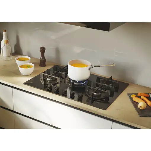 Candy CVG74WTB Negro Integrado 75 cm Encimera de gas 5 zona(s)