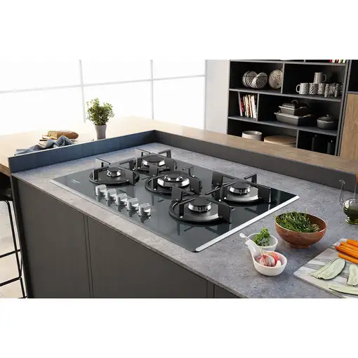 Hotpoint HAGD 72S/MR Espejo Integrado 73 cm Encimera de gas 5 zona(s)