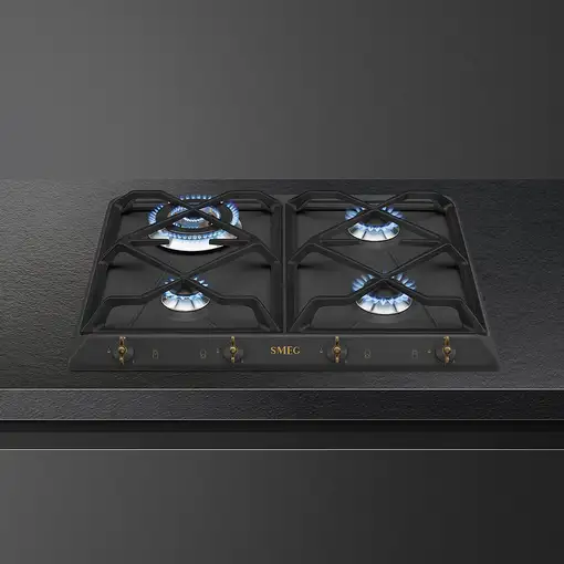 Smeg Coloniale SRV864AOGH hobs Antracita Integrado 60 cm Encimera de gas 4 zona(s)