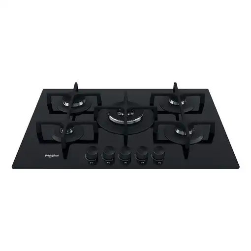 Whirlpool GOA 7523/NB1 Negro Integrado 73 cm Encimera de gas 5 zona(s)