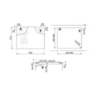 Smeg Classic PM3643D hobs Negro Integrado 65 cm Combi 4 zona(s)