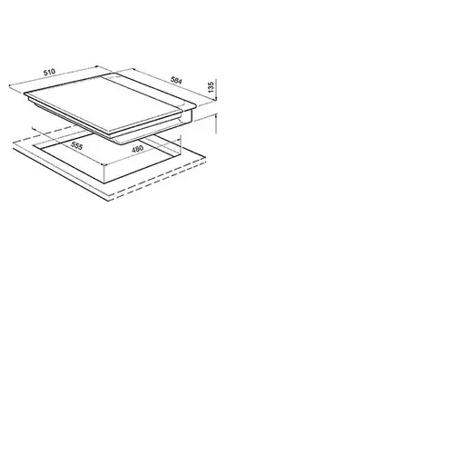 Vitrokitchen 301TGN hobs Negro Integrado Combi 5 zona(s)