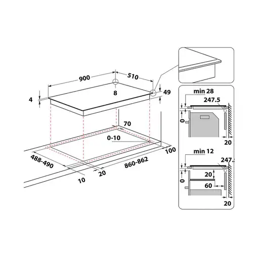 Hotpoint HT 1090 BA Negro Integrado 90 cm Con placa de inducción 5 zona(s)