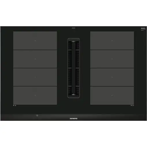 Siemens iQ700 EX875LX67E hobs Negro, Acero inoxidable Integrado 80 cm Con placa de