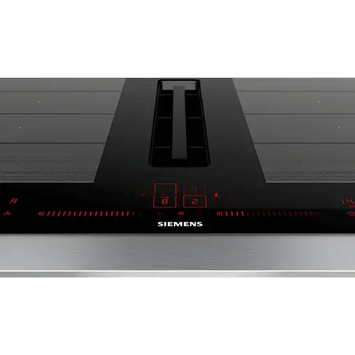 Siemens iQ700 EX875LX67E hobs Negro, Acero inoxidable Integrado 80 cm Con placa de