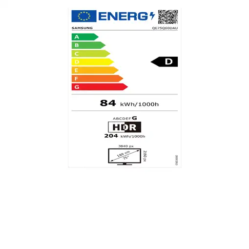 Televisor QLED 75'' 4K Ultra HD Titanio Smart QE75Q60DAUXZT SAMSUNG