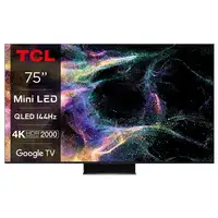 TCL C84 75C845 Televisor 190,5 cm (75") 4K Ultra HD Smart TV Wifi Negro 2000 cd /