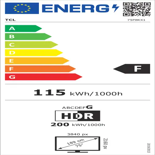 Televisor QLED 75'' 4K Ultra HD Metálico Smart 75P8K TCL