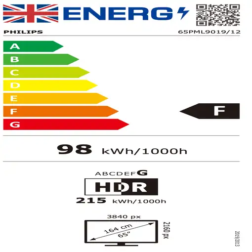 Televisor LED 65'' 4K Ultra HD Gris Smart 65PML9019/12 PHILIPS
