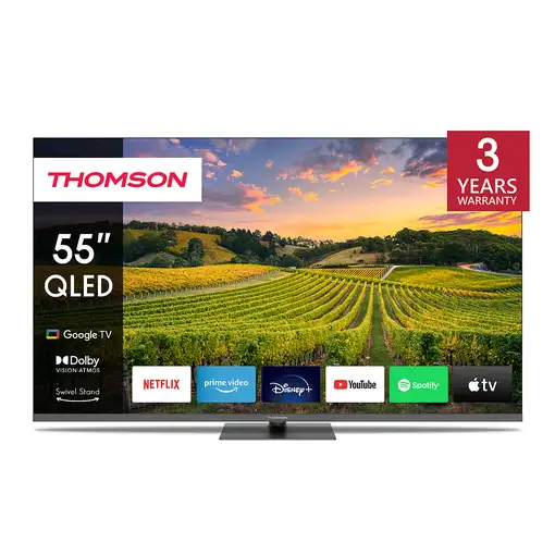 Televisor QLED 55'' 4K Ultra HD Gris Smart 55QG5C14 THOMSON