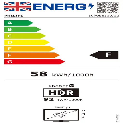 Televisor QLED 50'' 4K Ultra HD Negro Smart 50PUS8510/12 PHILIPS