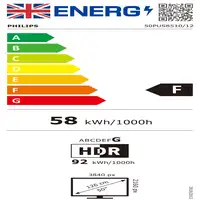 Televisor QLED 50'' 4K Ultra HD Negro Smart 50PUS8510/12 PHILIPS