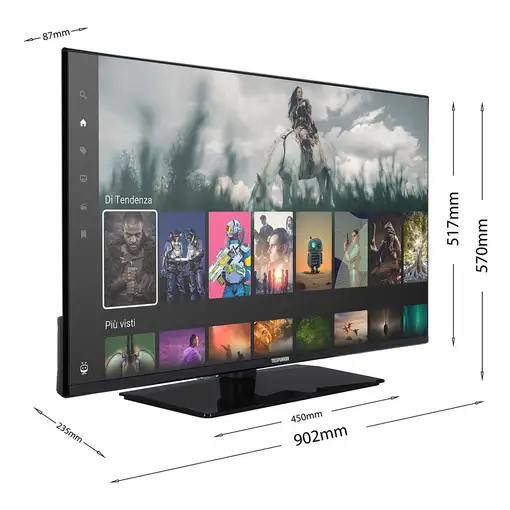 Televisor DLED 40'' Full HD Negro Smart TE40750B45I2KT TELEFUNKEN