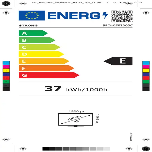 Televisor LCD 40'' Full HD Negro SRT40FF2003C STRONG
