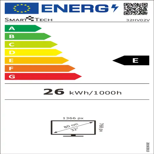 Televisor DLED 32'' HD Negro Smart 32HV02V SMART-TECH