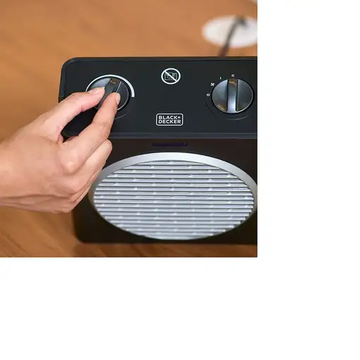 Black & Decker BXSH2003E calefactor eléctrico Interior Negro 2000 W Ventilador elé