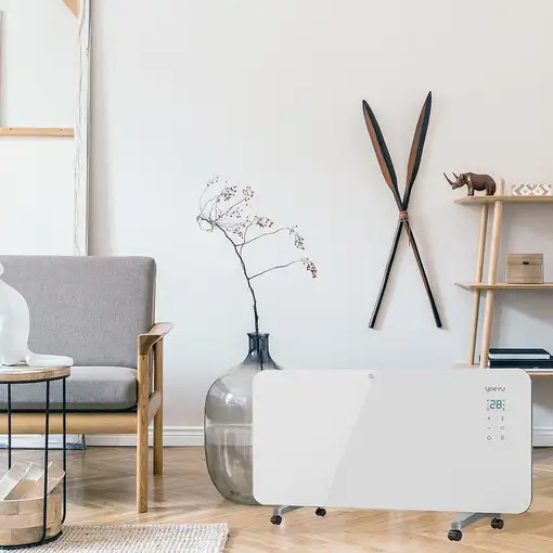 Yoevu YV-1500GW calefactor eléctrico Interior Blanco 1500 W Calefactor eléctrico d