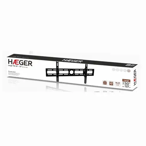 Haeger WB-T70.018A soporte para TV 177,8 cm (70'') Negro