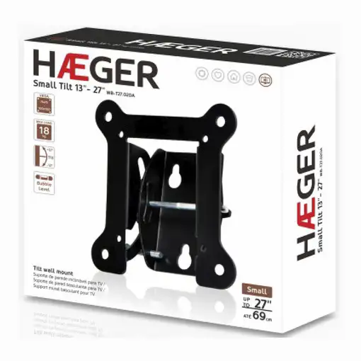 Haeger WB-T27.020A soporte para TV 68,6 cm (27'') Negro
