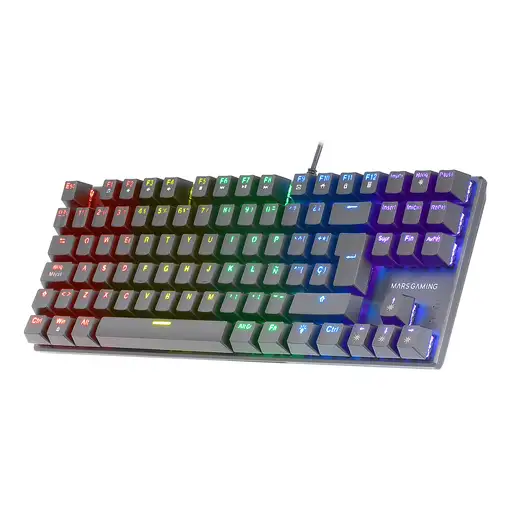 Mars Gaming MK80 Negro, Teclado Gaming Mecánico TKL FRGB, Antighosting, Switch Mec