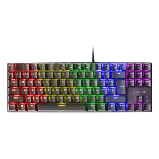 Mars Gaming MK80 Negro, Teclado Gaming Mecánico TKL FRGB, Antighosting, Switch Mec
