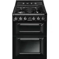 Smeg TR62BL cocina Cocina independiente Eléctrico Encimera de gas Negro
