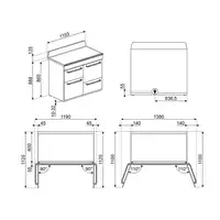 Smeg TR4110IP2 cocina Cocina independiente Eléctrico Con placa de inducción Crema