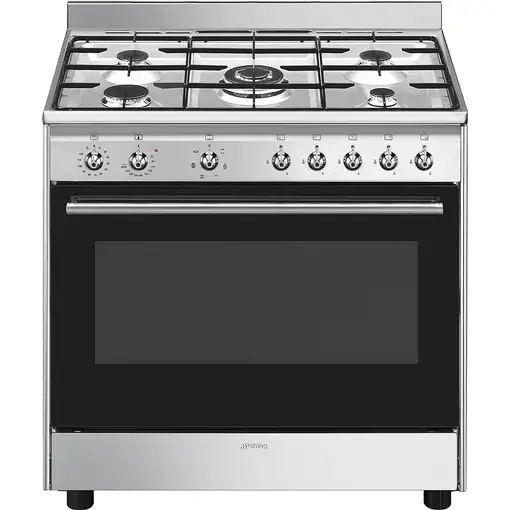 Smeg Concert CX90GM cocina Cocina independiente Eléctrico Encimera de gas Acero in