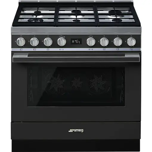 Smeg CPF9GPAN cocina Cocina independiente Eléctrico Encimera de gas Antracita