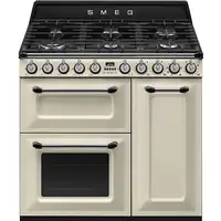 Smeg TR93P cocina Cocina independiente Eléctrico Encimera de gas Crema de color