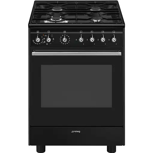 Smeg Concert CX61GMBL cocina Cocina independiente Eléctrico Encimera de gas Negro