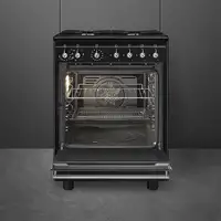 Smeg Concert CX61GMBL cocina Cocina independiente Eléctrico Encimera de gas Negro