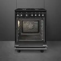 Smeg Concert CX61GMBL cocina Cocina independiente Eléctrico Encimera de gas Negro